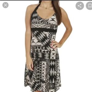 Patagonia Iliana halter knit dress black off white pattern size medium